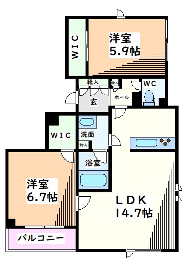 東京都立川市高松町３丁目 間取り