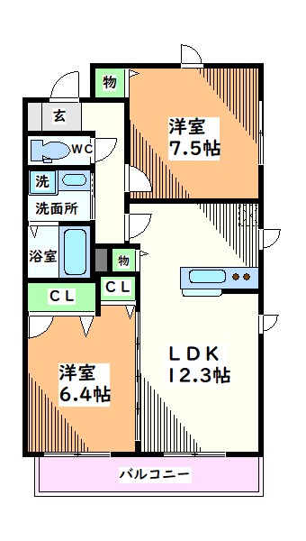 東京都昭島市東町１丁目 間取り