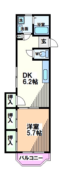 東京都国立市谷保 間取り