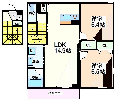東京都国立市西１丁目 間取り