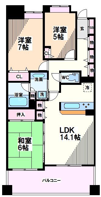 東京都立川市富士見町１丁目 間取り