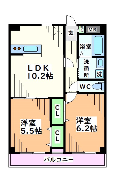 東京都立川市高松町３丁目 間取り