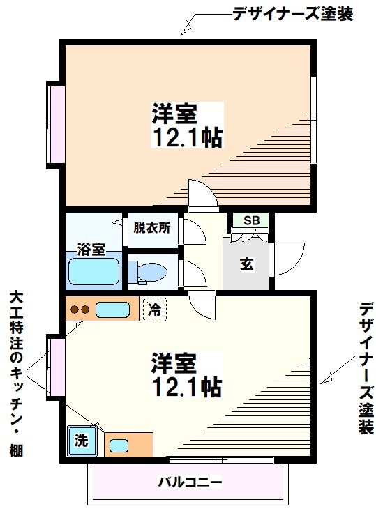 東京都国立市東２丁目 間取り