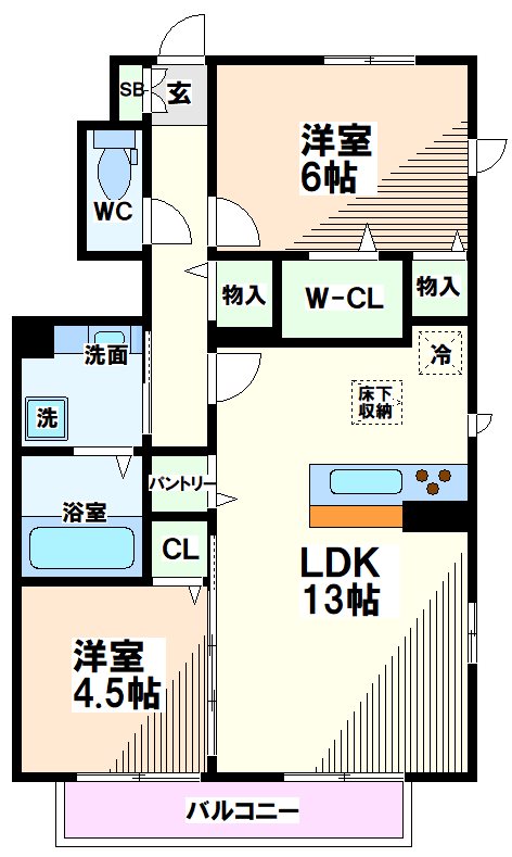 東京都日野市万願寺３丁目 間取り