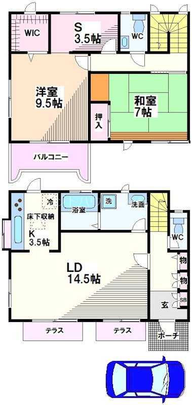 東京都国立市北２丁目 間取り