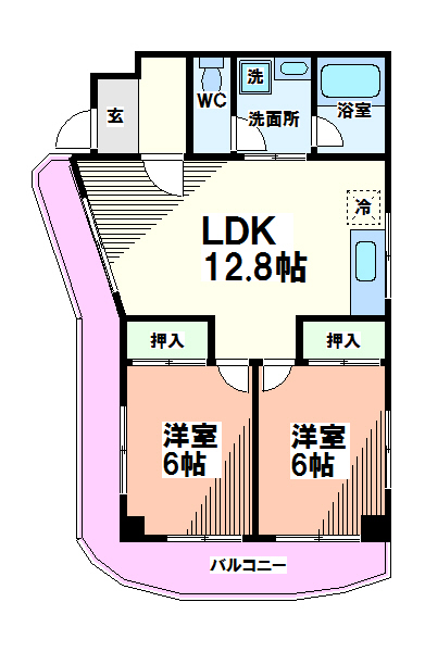東京都国立市谷保 間取り