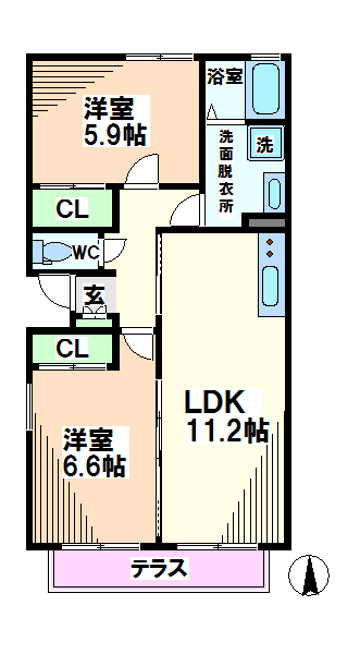 東京都国立市中２丁目 間取り