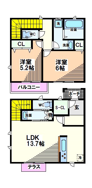 東京都国分寺市東恋ヶ窪２丁目 間取り