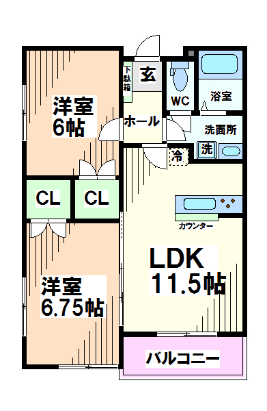 東京都国分寺市内藤２丁目 間取り