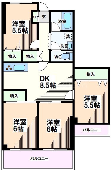 東京都国分寺市戸倉１丁目 間取り