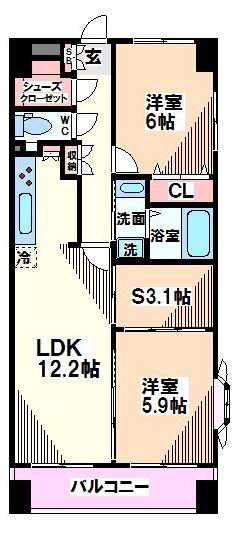 東京都立川市錦町６丁目 間取り