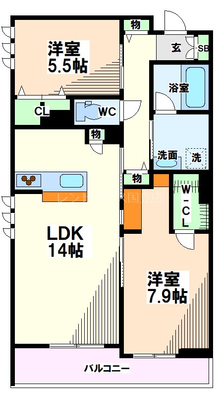 東京都府中市武蔵台３丁目 間取り