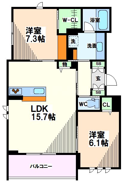 東京都府中市武蔵台３丁目 間取り