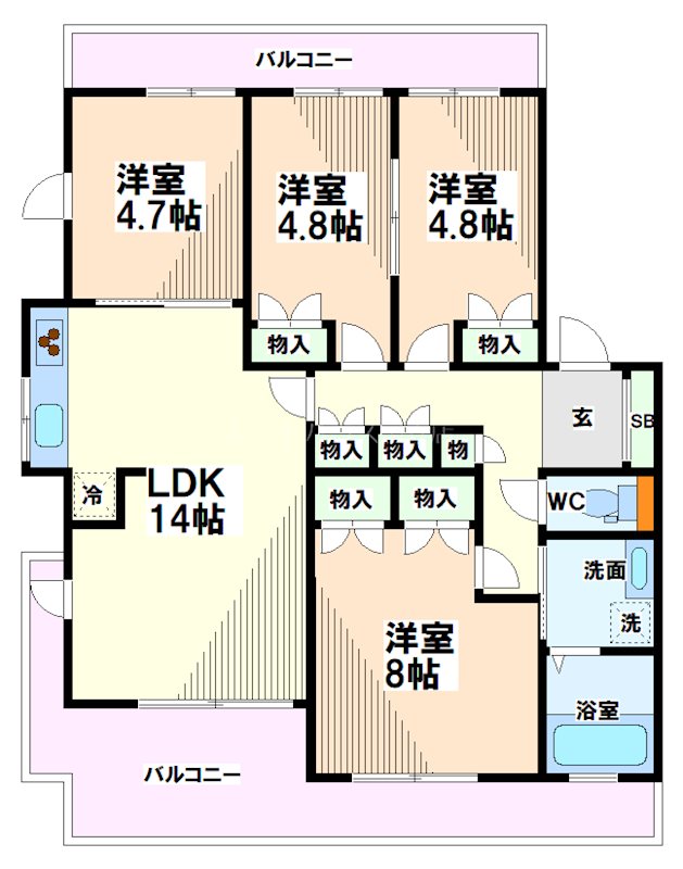 東京都日野市南平６丁目 間取り