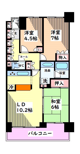 東京都立川市曙町２丁目 間取り