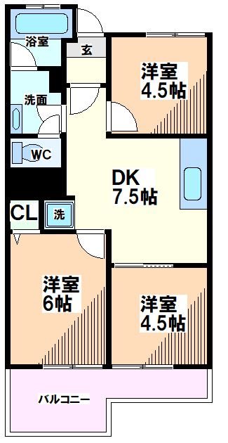 東京都国分寺市日吉町１丁目 間取り