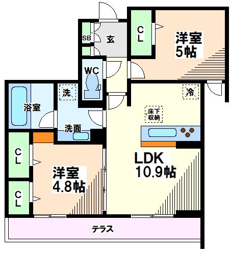 東京都国分寺市東恋ヶ窪２丁目 間取り