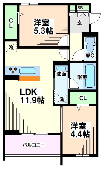 東京都国分寺市東恋ヶ窪２丁目 間取り