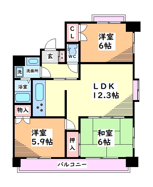 東京都立川市柴崎町２丁目 間取り