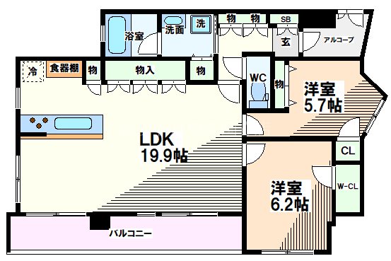 東京都国立市中１丁目 間取り