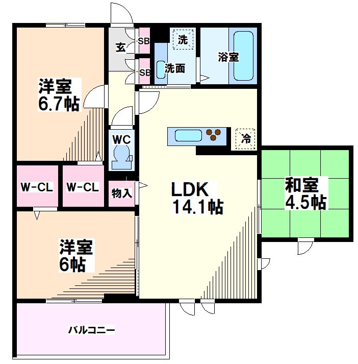 東京都立川市幸町５丁目 間取り