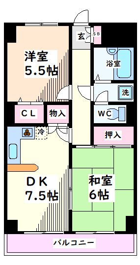 東京都立川市曙町１丁目 間取り