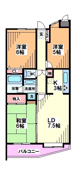 東京都立川市富士見町２丁目 間取り