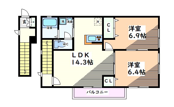 東京都立川市柴崎町１丁目 間取り