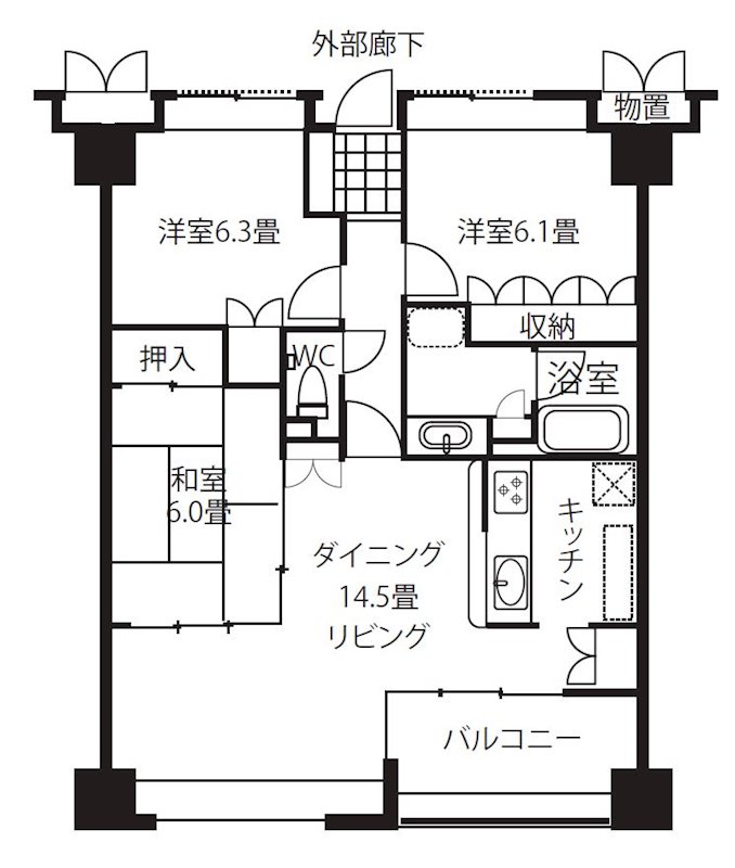 サーパス吉野本町 間取り