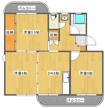 八番町リバーハイツ 間取り
