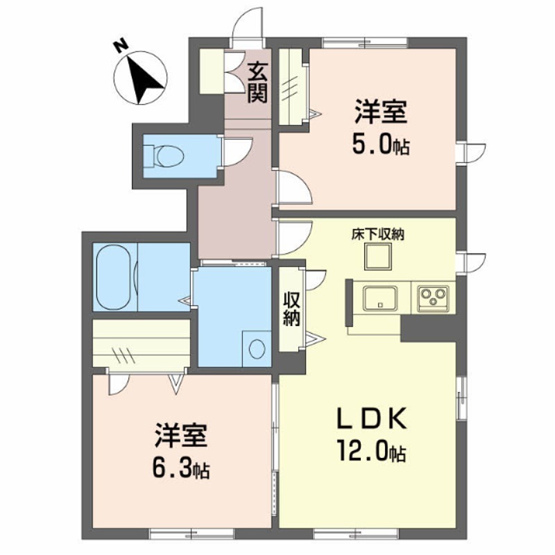 プロヌーブ中島田 間取り