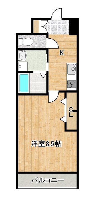 Kクレスト西新町 間取り
