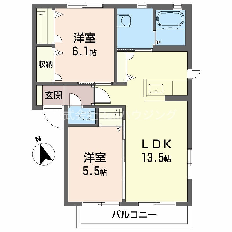グラヴィエ南昭和　D棟 間取り