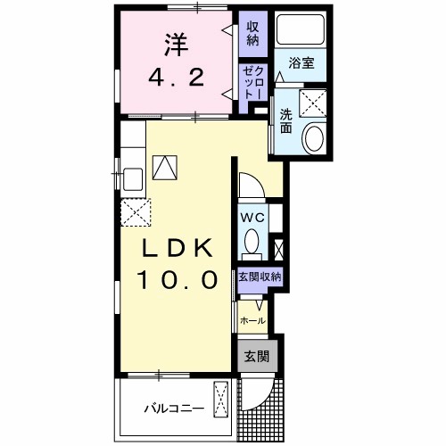 クラール名東　Ａ 間取り
