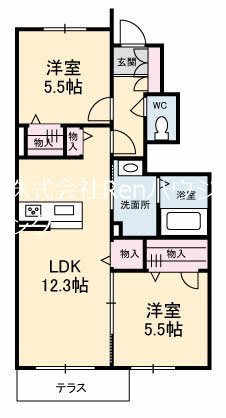 シャーメゾン　レ・フレール　Ⅵ 間取り