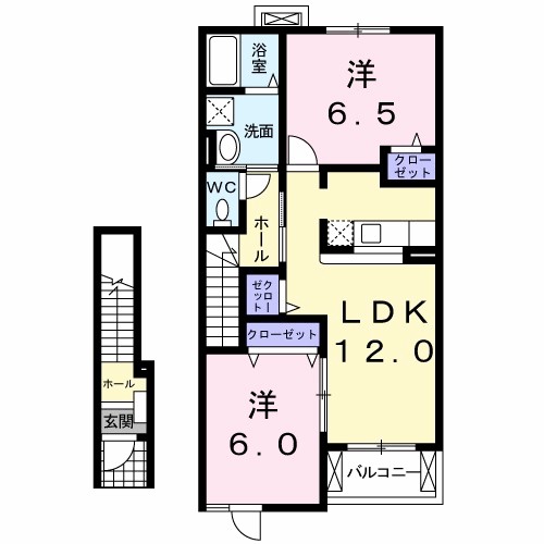 プラシード本浦　Ａ 間取り