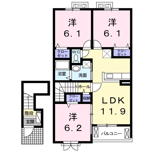 クラールプレディエＡ 間取り