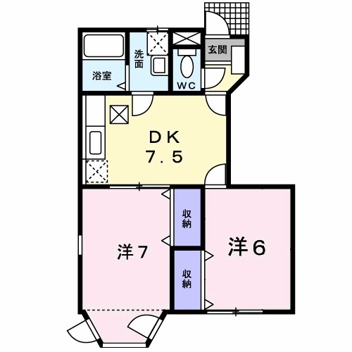 ニュールフランＢ号館 間取り