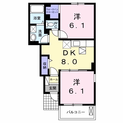 グランセノーテ　Ｄ 間取り