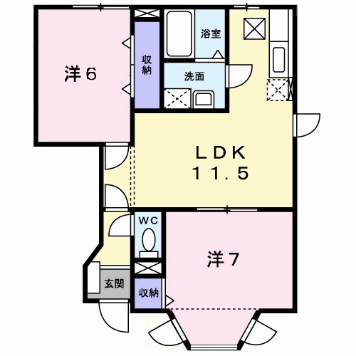 アムール・ハザカＤ 間取り