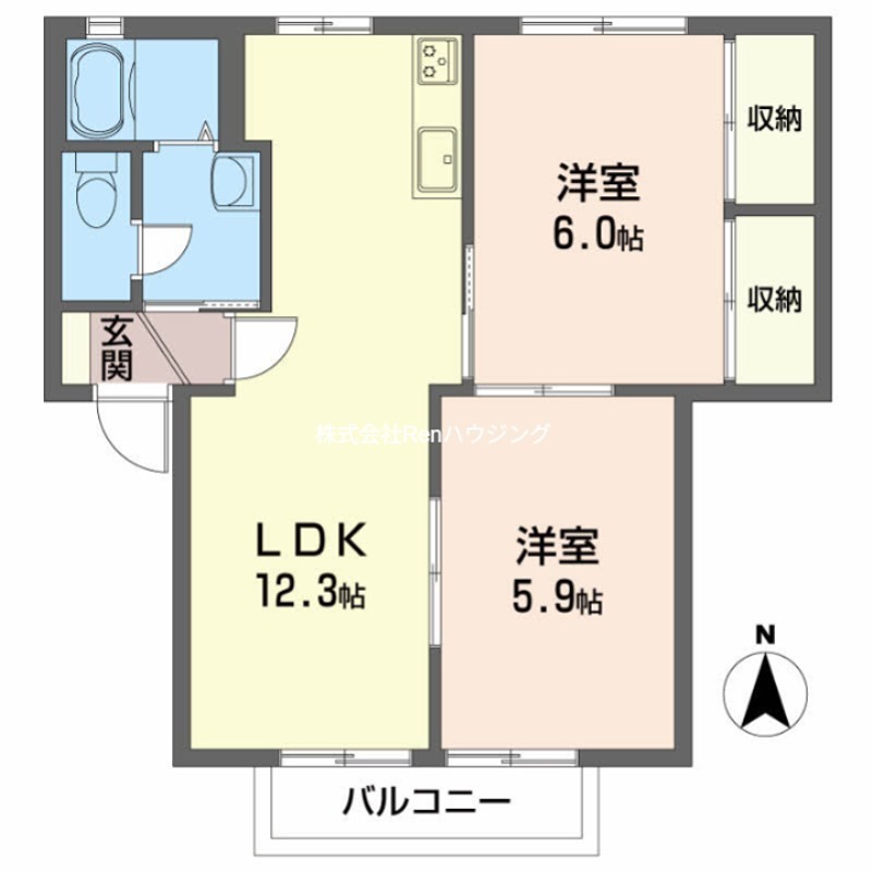 シャーメゾン大原Ａ棟 間取り