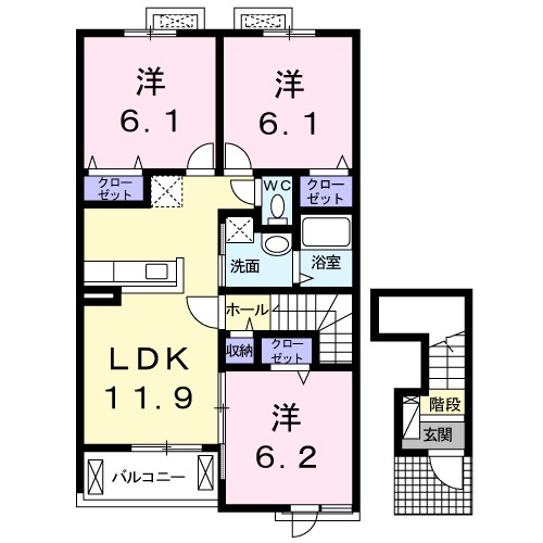 クラールプレディエＡ 間取り