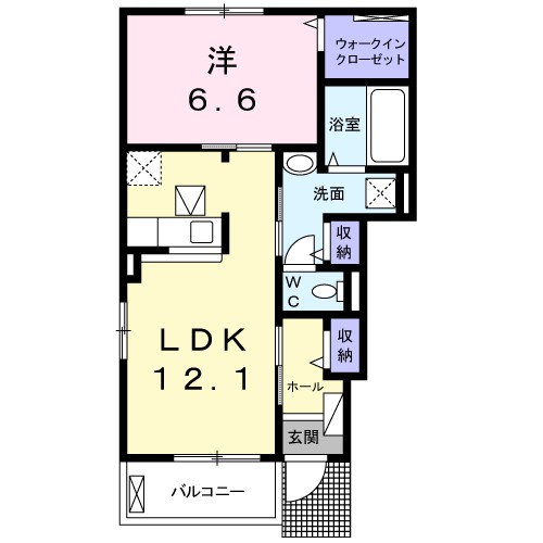 クラール　安宅Ｅ 間取り