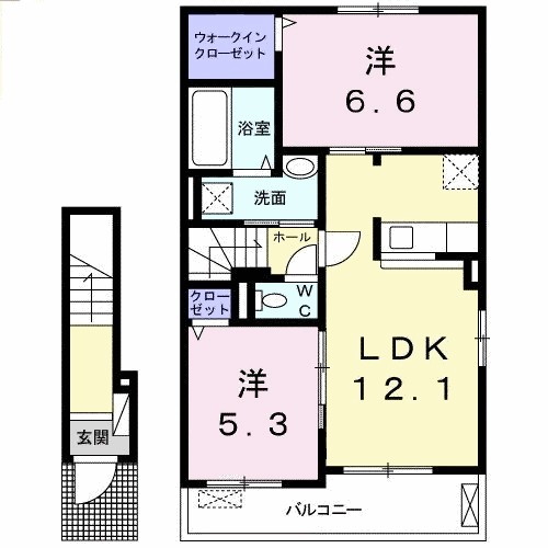 フィチュール　Ａ 間取り