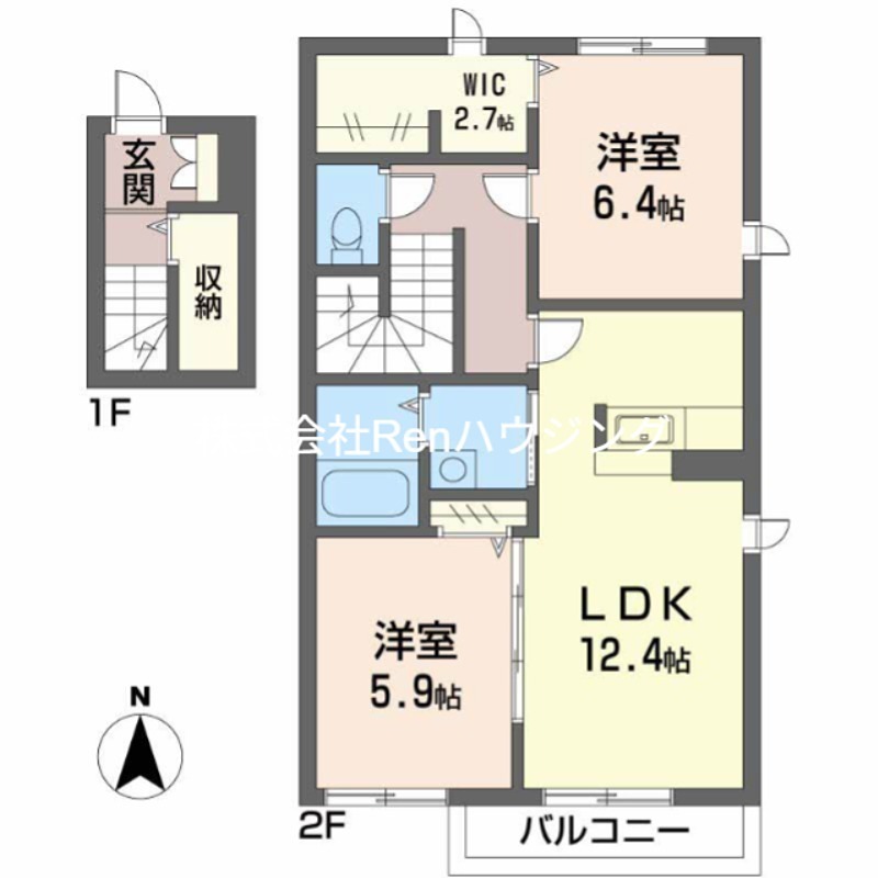 シャーメゾン藍住　Ｄ棟 間取り