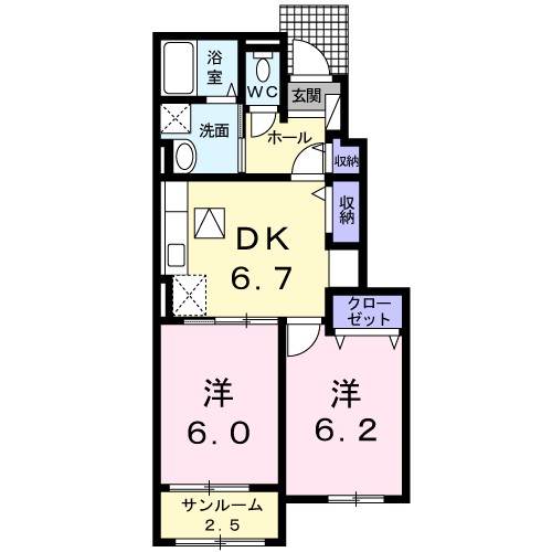 アン・ドゥ・トロワ　Ⅲｅ 間取り