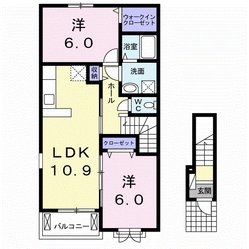 カンパーニュメゾン風雅　Ｂ 間取り