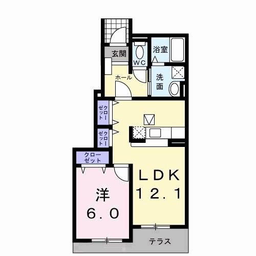 アルコバレ－ノ・ＰＳ　Ｂ 間取り