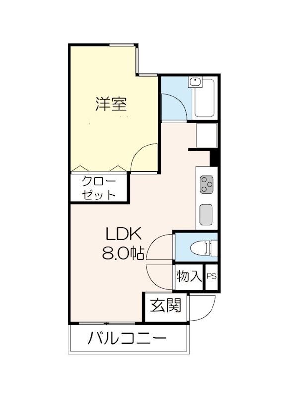 パール仲町マンション 間取り図