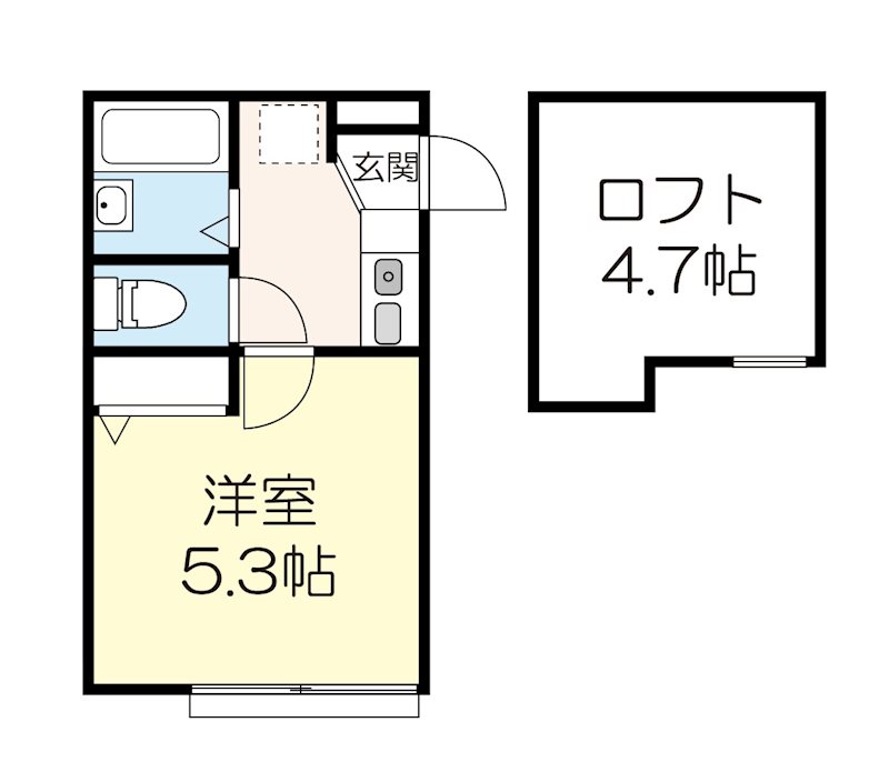マ・ピエス東生田弐番館   間取り図